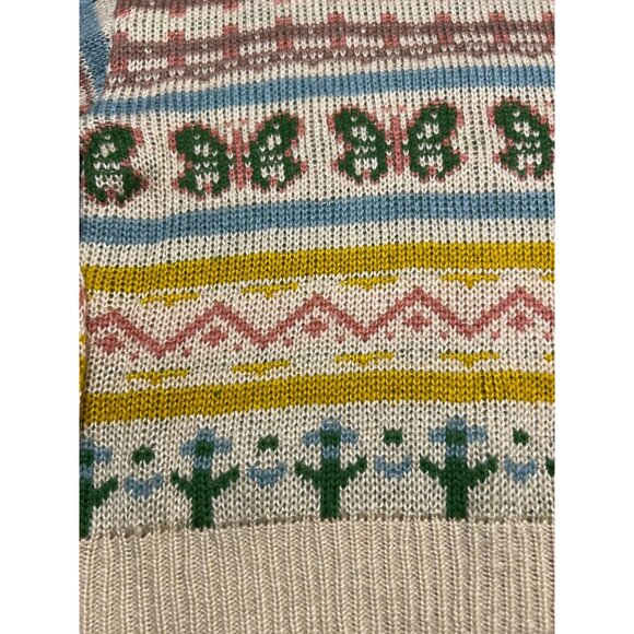 No Comments Plus Sweater Butterflies Flowers Cactus Acrylic Size 3X NWT - Picture 2 of 5